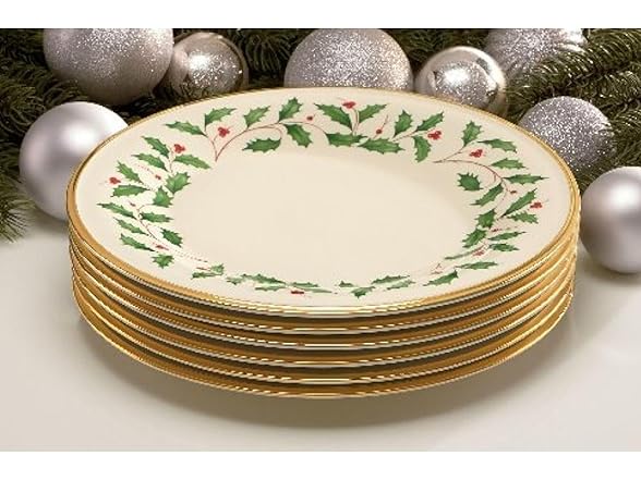 Lenox Holiday 6-Piece Dinner Plates Dinnerware Set