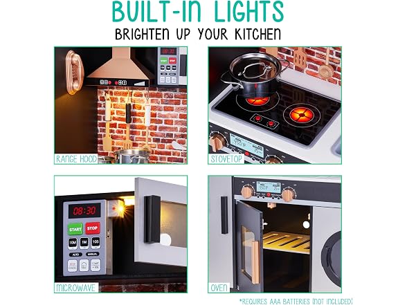 Dark Wooden Kitchen Playset