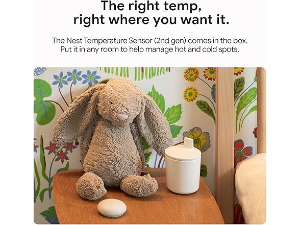 Google Nest Learning Thermostat (4th gen) + Nest Temperature (Open Box)