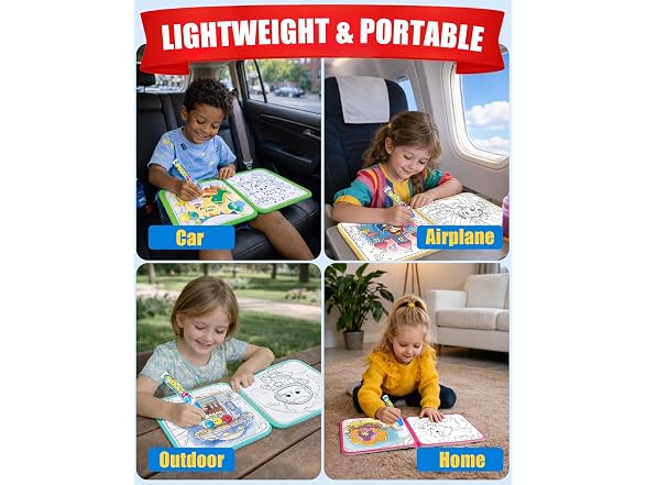 Reusable Water Painting Books, 10 Pages