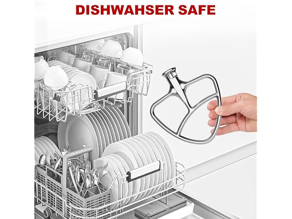 GVODE Stainless Steel Flat Beater for KitchenAid Mixer