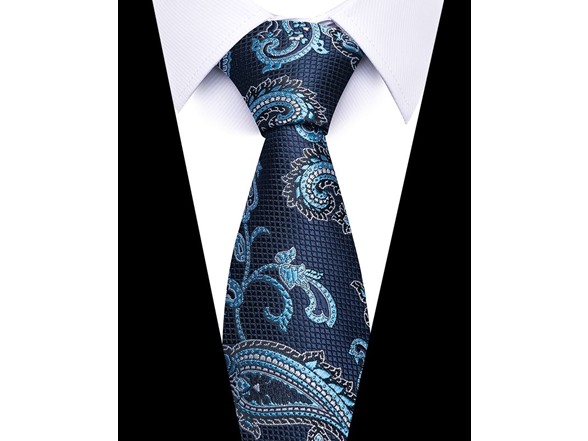 Midnight Blue with Aqua Paisley