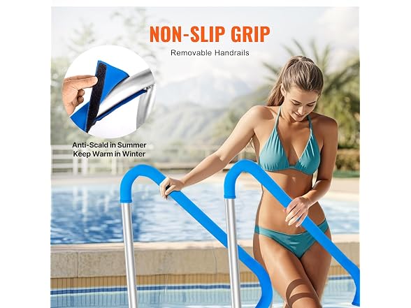 Pool Handrail, 2 PCS 48x36in Railing