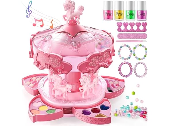 Girls Nail Polish Makeup Carousel 2 Pack