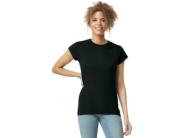 Gildan Women's Tee 2pk M Black