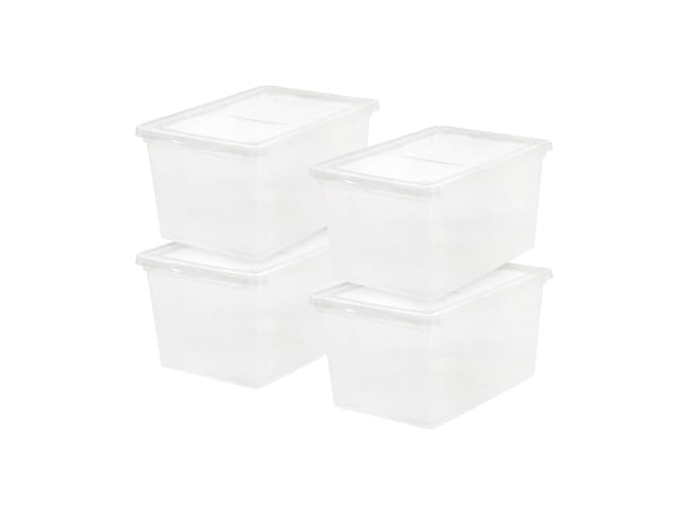 IRIS USA 4Pk Storage Bins w/Lids 58Qt
