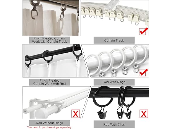 LANTIME White Lace Sheer Curtains