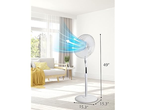BLACK+DECKER 16" Stand Fan with Pedestal