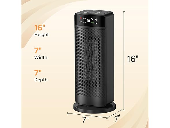 1500W Ceramic Electric Space Heater w/Remote