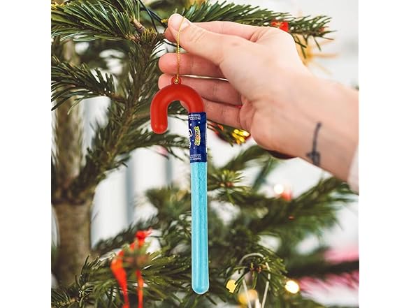 12PK Blue Fizzy Candy Cane, Blue Raspberry