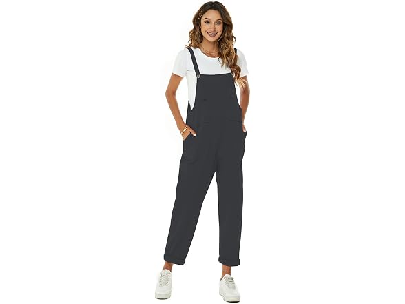 Flygo Women (XL) Cotton Linen Bib Jumpsuits
