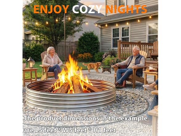 IBGUC 36in Fire Pit Ring Steel