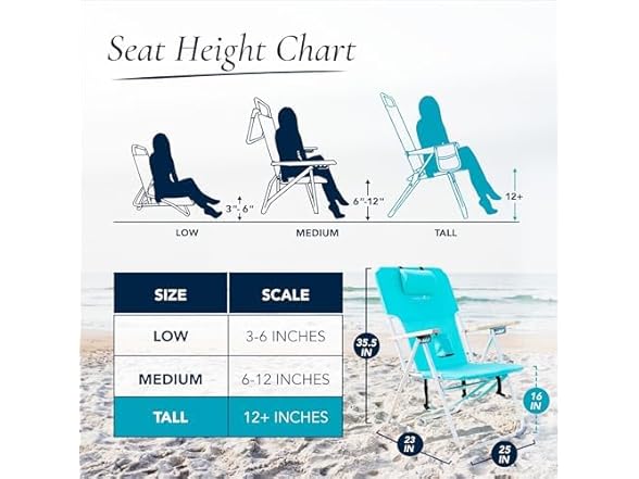 CARIBBEAN JOE Beach Chair, 4 Position (Teal)