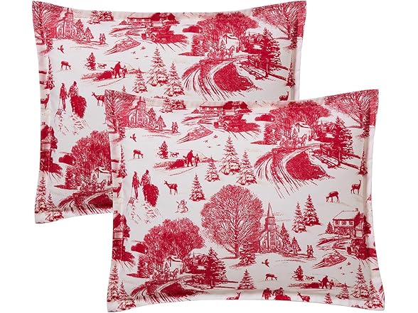 Hallmark Red Toile Twin Comforter Set