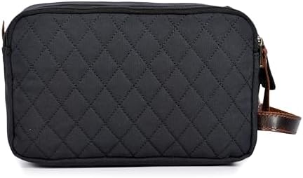 AARON LEATHER GOODS VENDIMIA ESTILO Canvas Leather Toiletry
