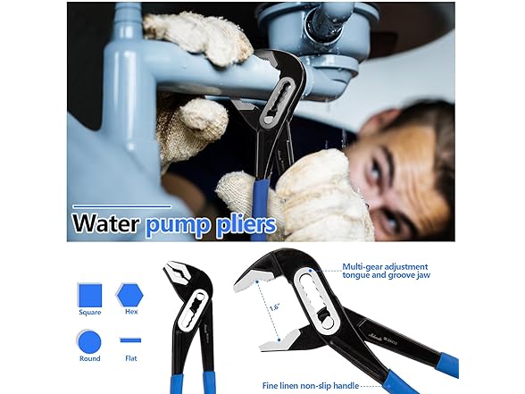 mshandto Pliers Tool Set, 12Pcs