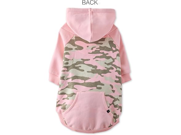 Pet Passion Rocky II Dog Hoodie, Pink Half Camo, XXXS