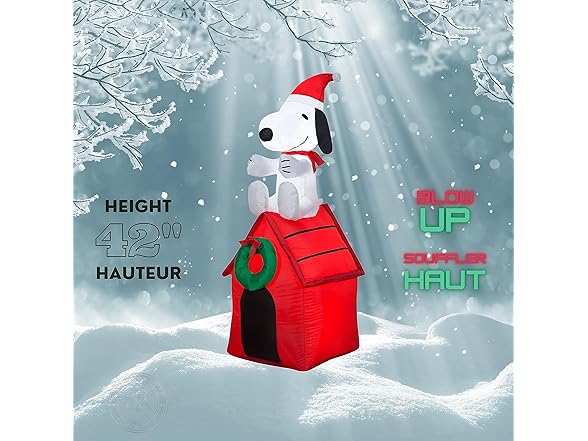 48" Inflatable Snoopy Doghouse Gemmy