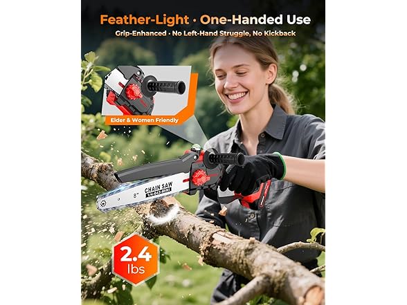 UBeesize Mini Chainsaw Cordless 8inch