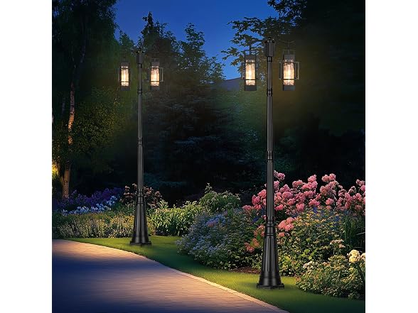 PARTPHONER Outdoor Lamp Post 2-Head