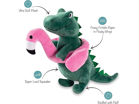 Fringe Studio Squeaker Pet Toy, T-Rex