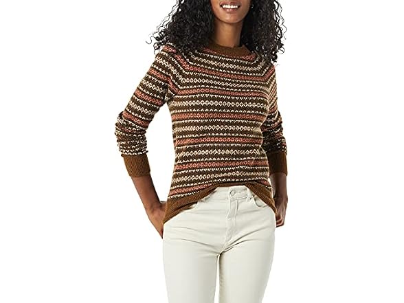 Dark Chestnut Brown Geo Print