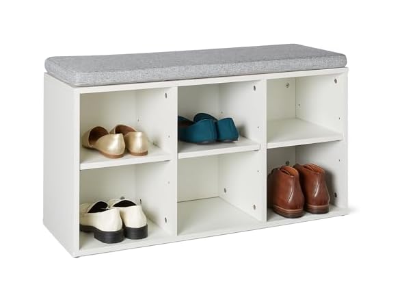 Amazon Basics Shoe Storage Bench with Cushion