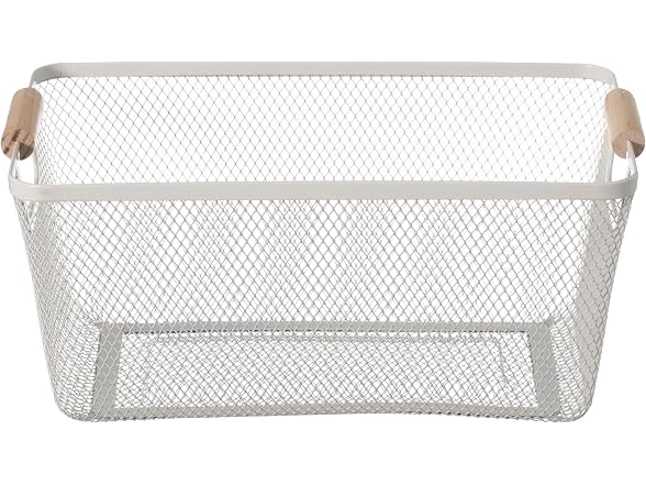 Basicwise Set of 3 Small Multipurpose Metal Mesh Basket