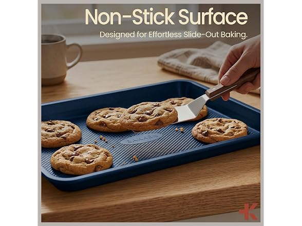 BAKKEN Cookie Sheet Nonstick Pack of 3, Blue