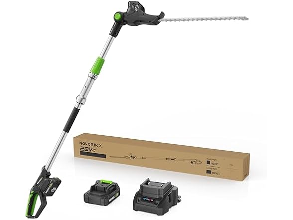 NovorikX 20V Cordless Pole Hedge Trimmer