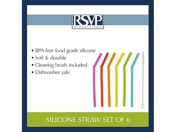 RSVP International Reusable Straw Set