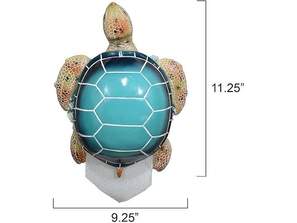 BLACK FOREST DECOR Blue Sea Turtle Toilet Paper Ho
