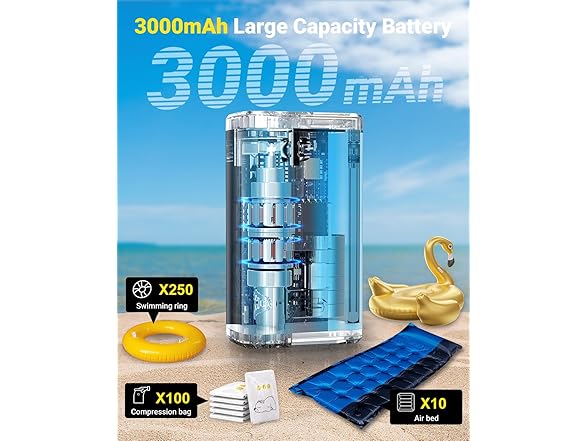 OMQ OMQ Portable Air Pump for Inflatables,Electric Air M