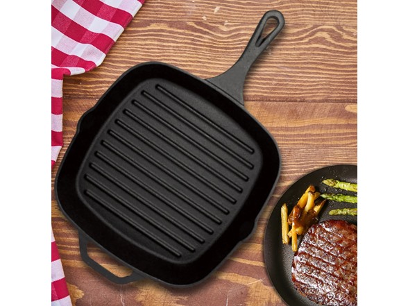 Jim Beam Cast Iron Square Grill Pan