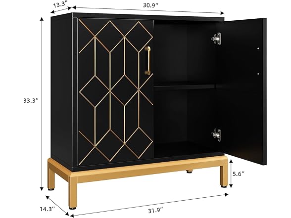 GAOMON Storage Cabinet, Black