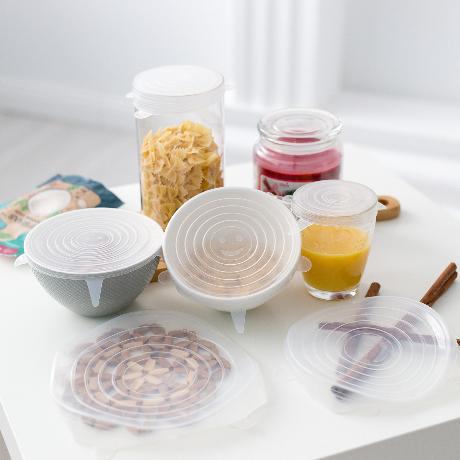 6pk Reusable Container Lid Covers - Gallery 14