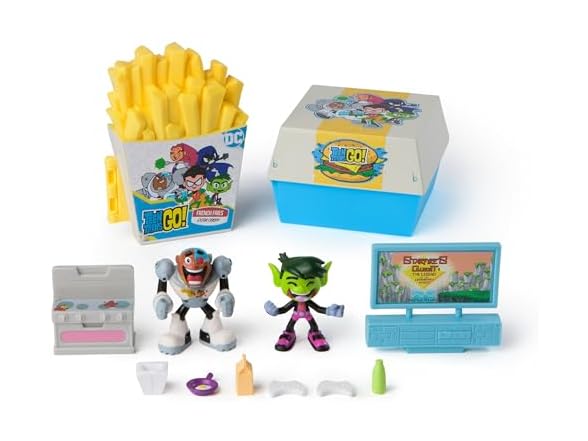DC Comics Teen Titans Go Kitchen Chaos Playset with 2 Figures