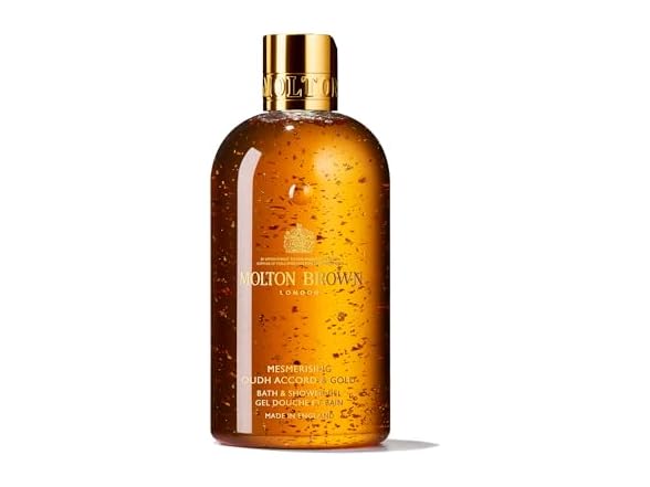 (2 Pack) Molton Brown Mesmerising Oudh Accord & Gold Bath & Shower Gel, 10 oz
