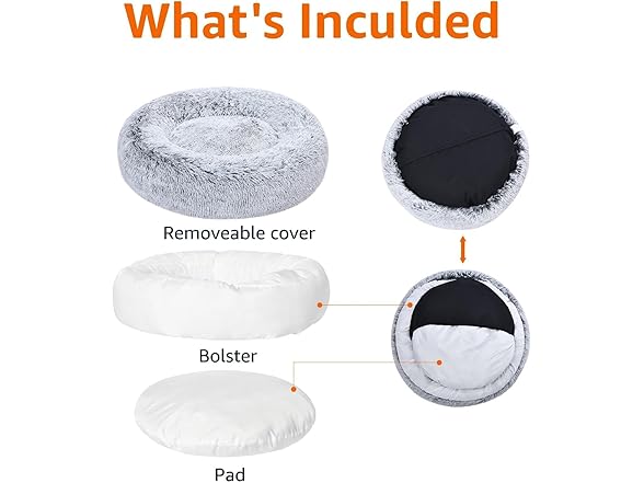 AmazonBasics Donut Pet Bolster Bed for Dog