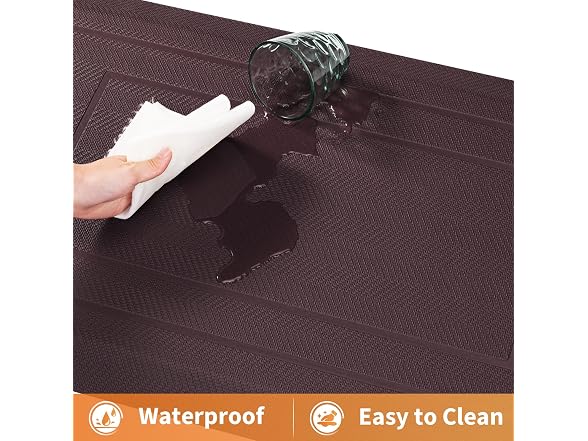 UKISS Brown 20" X 32" Cushioned Comfort Mat