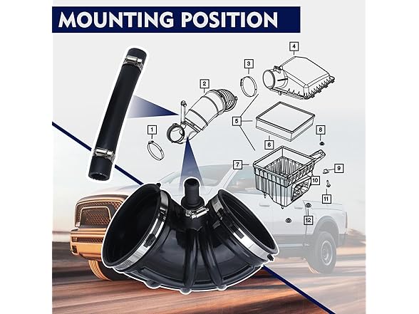 Air Intake Resonator Hose 696-207