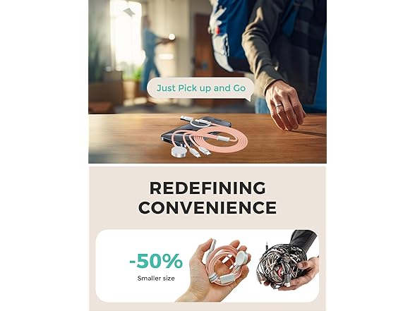 3-in-2 USB C Cable Apple Watch/iPhone Pk