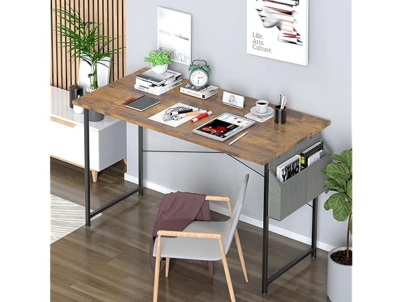 YSSOA Small Space Writing Desk with Headphone Hooks