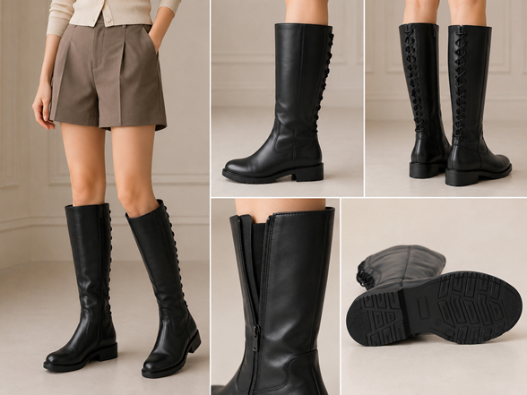 Sarjevo Womens Leather Knee High Boots