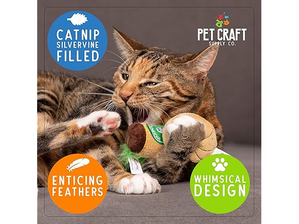 Pet Craft Supply Catnip Crinkle Toy 2Pk