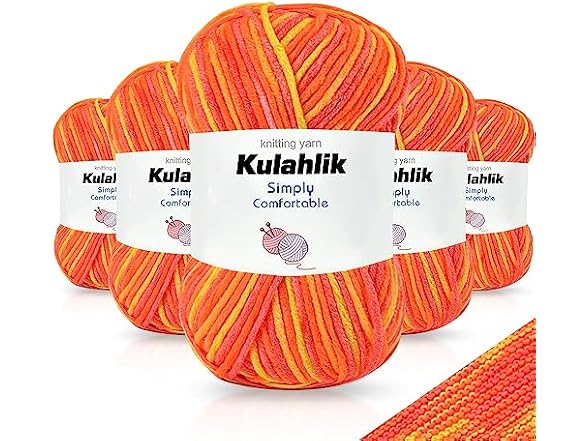 250g(5x50g) Acrylic Yarn for