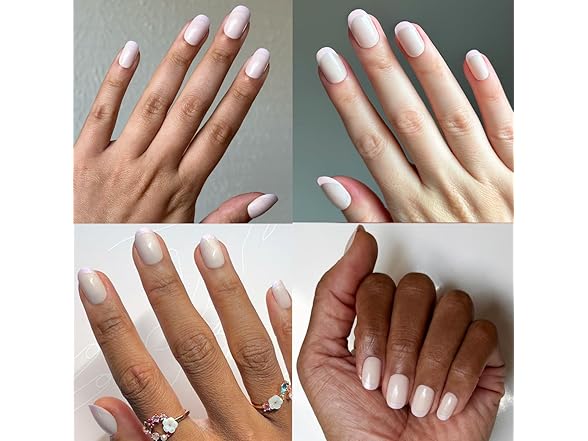 Olive & June Super Stick Mani Press-On Nails Glazed French