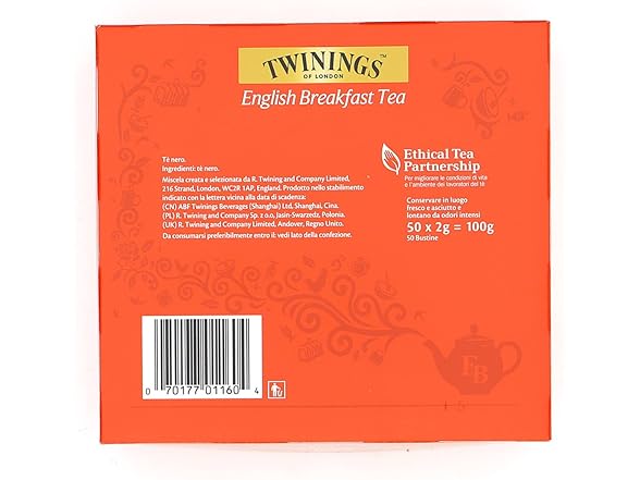 Twinings English Breakfast Tea 50 Ct
