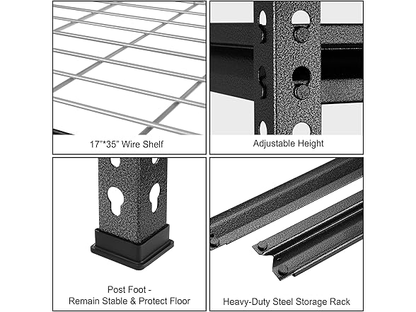 WORKPRO 5-Tier Metal Garage Shelf 36x18