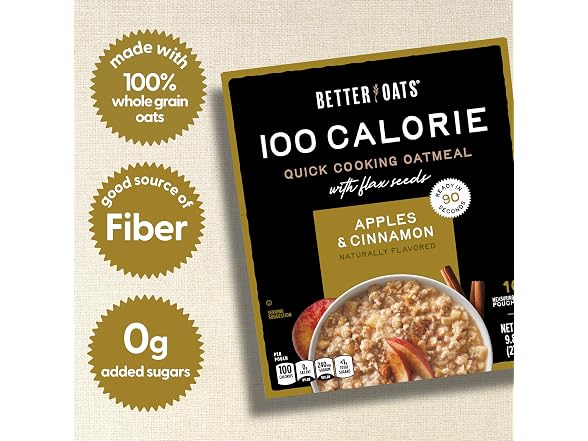 6PK Better Oats Apples and Cinnamon Oatmeal